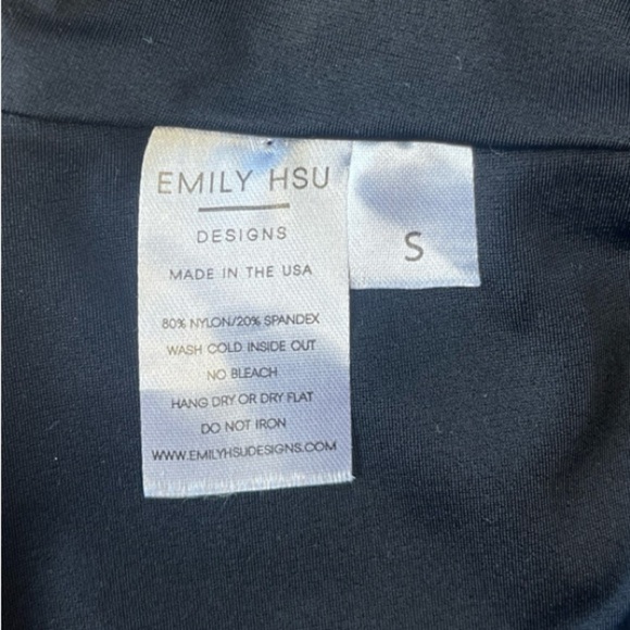 EMILY HSU GUNMETAL SHIMMER METALLIC V CROP TOP BRA SMALL URBAN ACTIVEWEAR - Picture 10 of 11